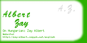 albert zay business card